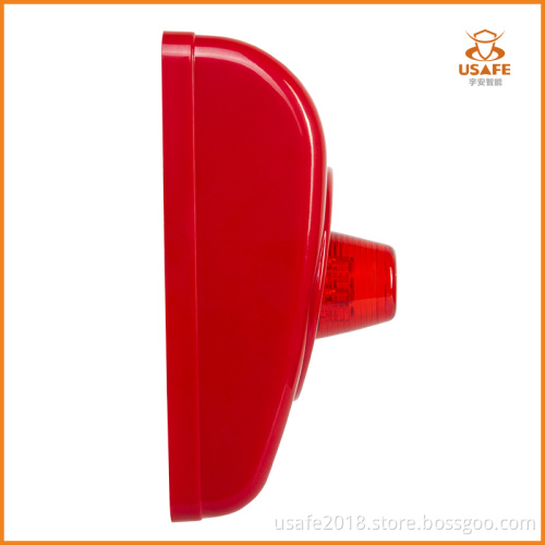 24V Fire Alarm Siren with Flashing Light, Red